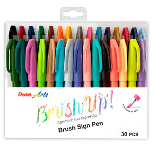 Estojo Brush Sign Pen com 30 Cores - Pentel.png